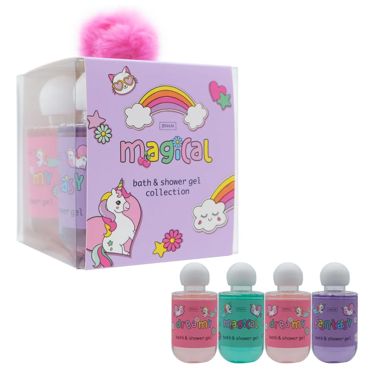 Jenam Magical Kids Bath & Shower Gel Collection - 4-Piece Gift Set