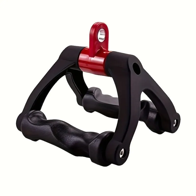 Ergonomic V-Grip Cable Machines Dual-D Design, TPE Material, Snug Fit - - Black Red