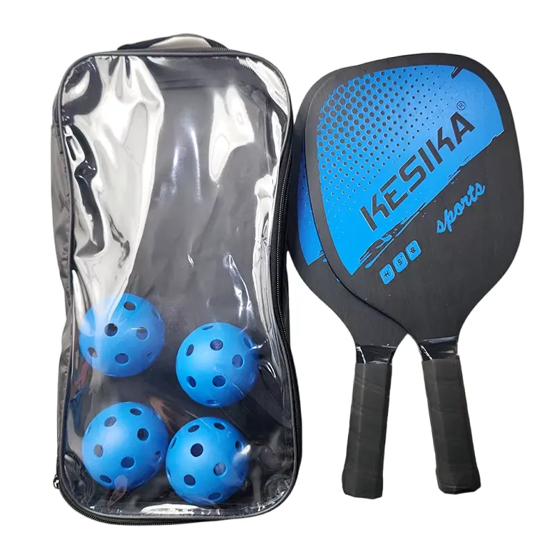 Pickleball Set For Outdoor Sports, Equipped With 2 Rackets And 4 Balls - Blue