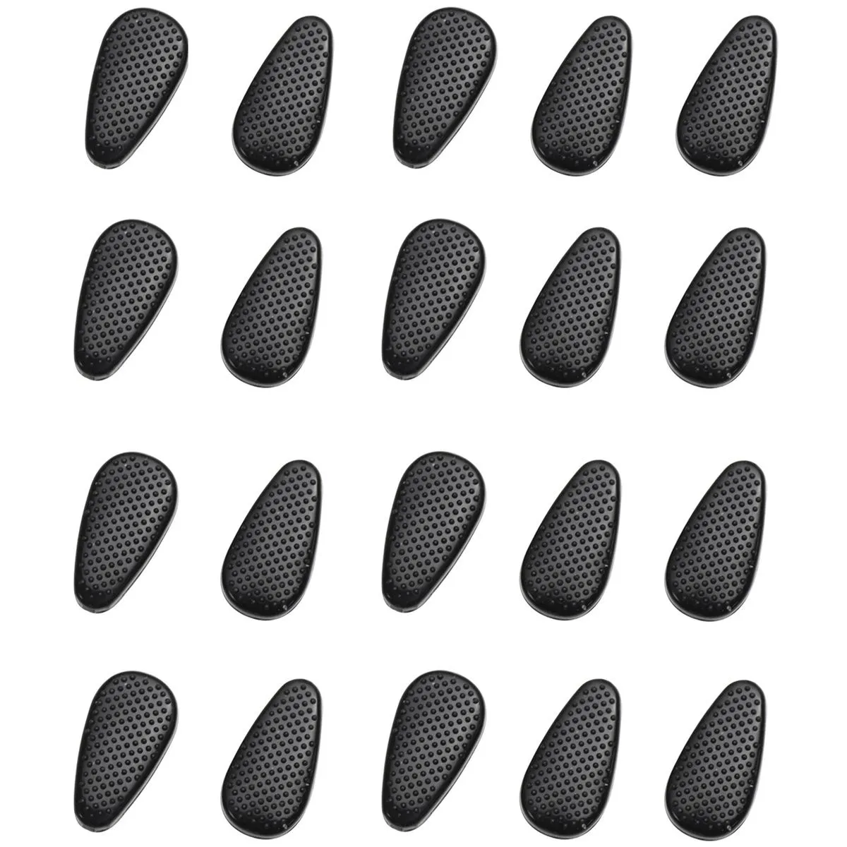 Universal Glasses Nose Pads Set Soft Silicone Anti-Slip Eyewear Cushions - Black