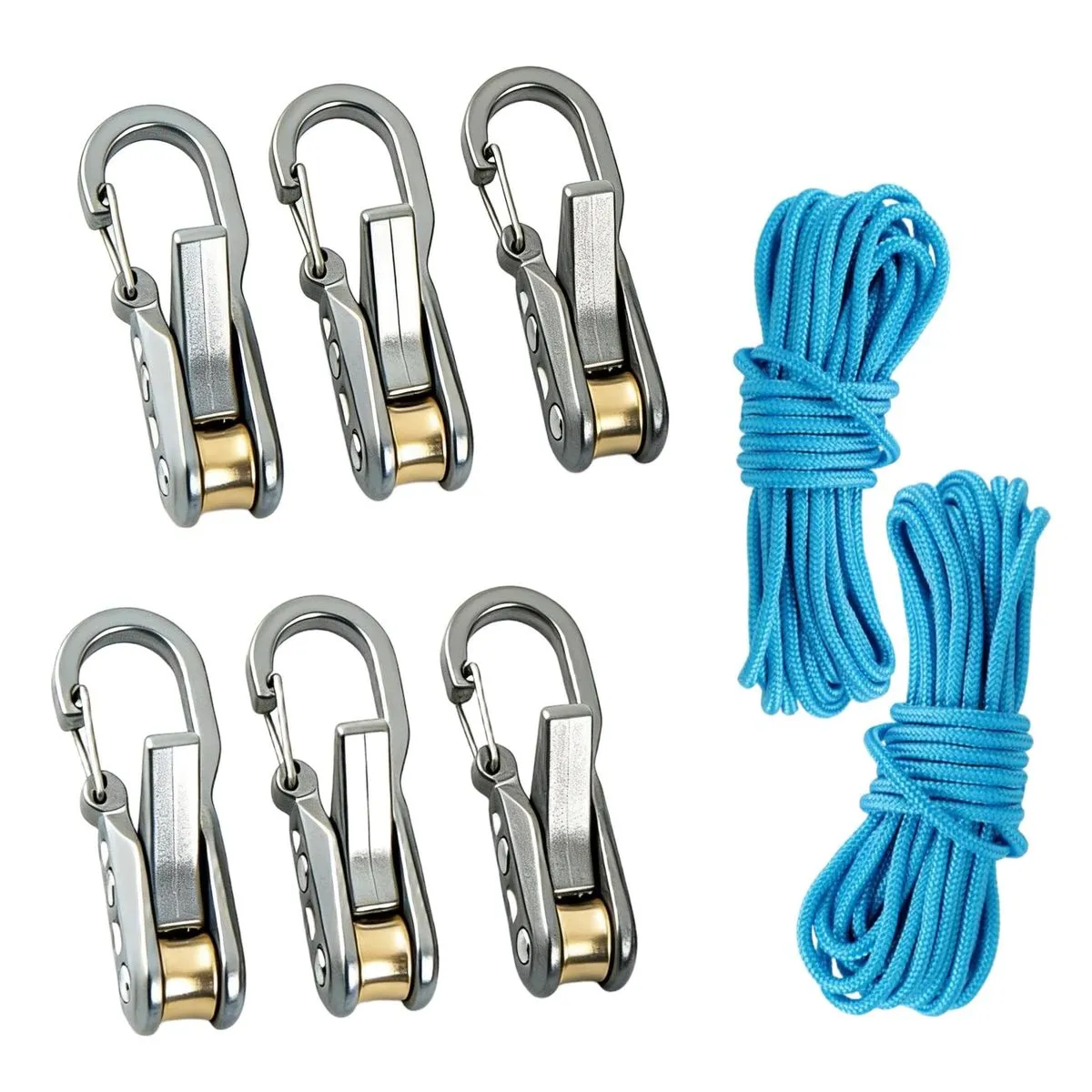 6-Pack Heavy-Duty Rope Tensioner Tool for Tents & Tarps