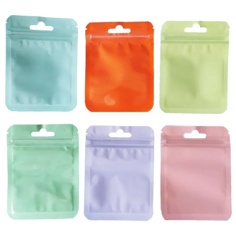 6pcs PVC Jewelry Pouches Reclosable Clear Packaging Bags