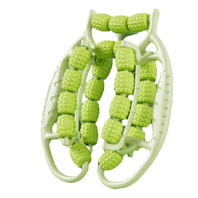 29-Wheel Leg Massager Muscle Relief - Green, Multifunctional Fiess