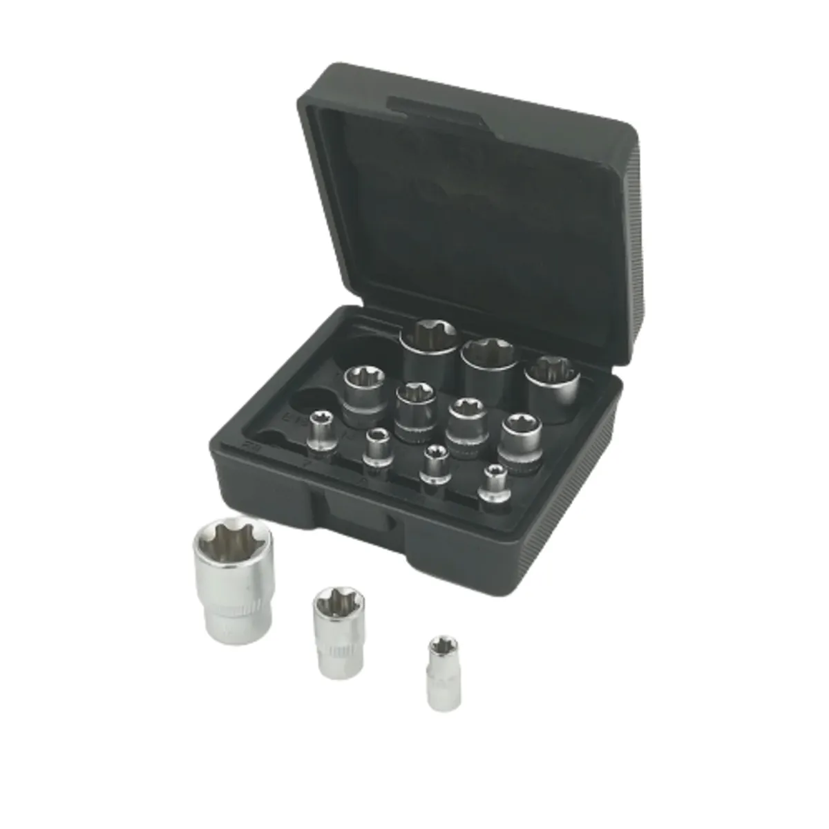 14 Piece Bebona Female E-socket Set Bit 1/4" 3/8" 1/2"