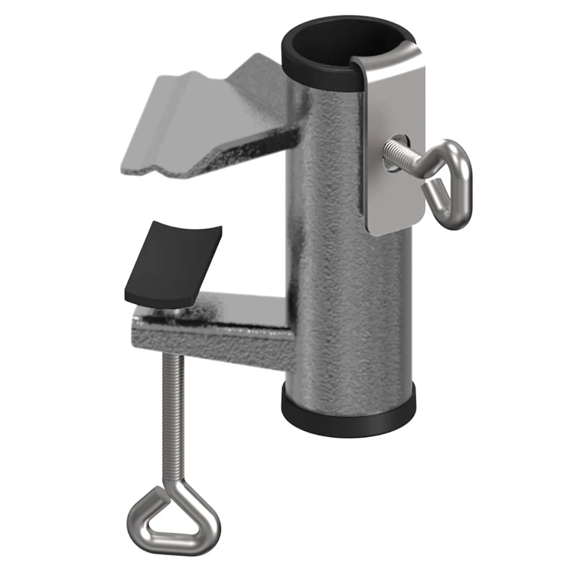 Patio Umbrella Holder Deck Umbrella Clamp Black+Gray