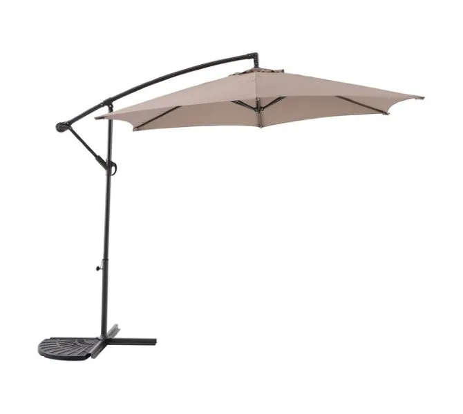 Patio Cantilever Umbrella Grey 3 m - Brown