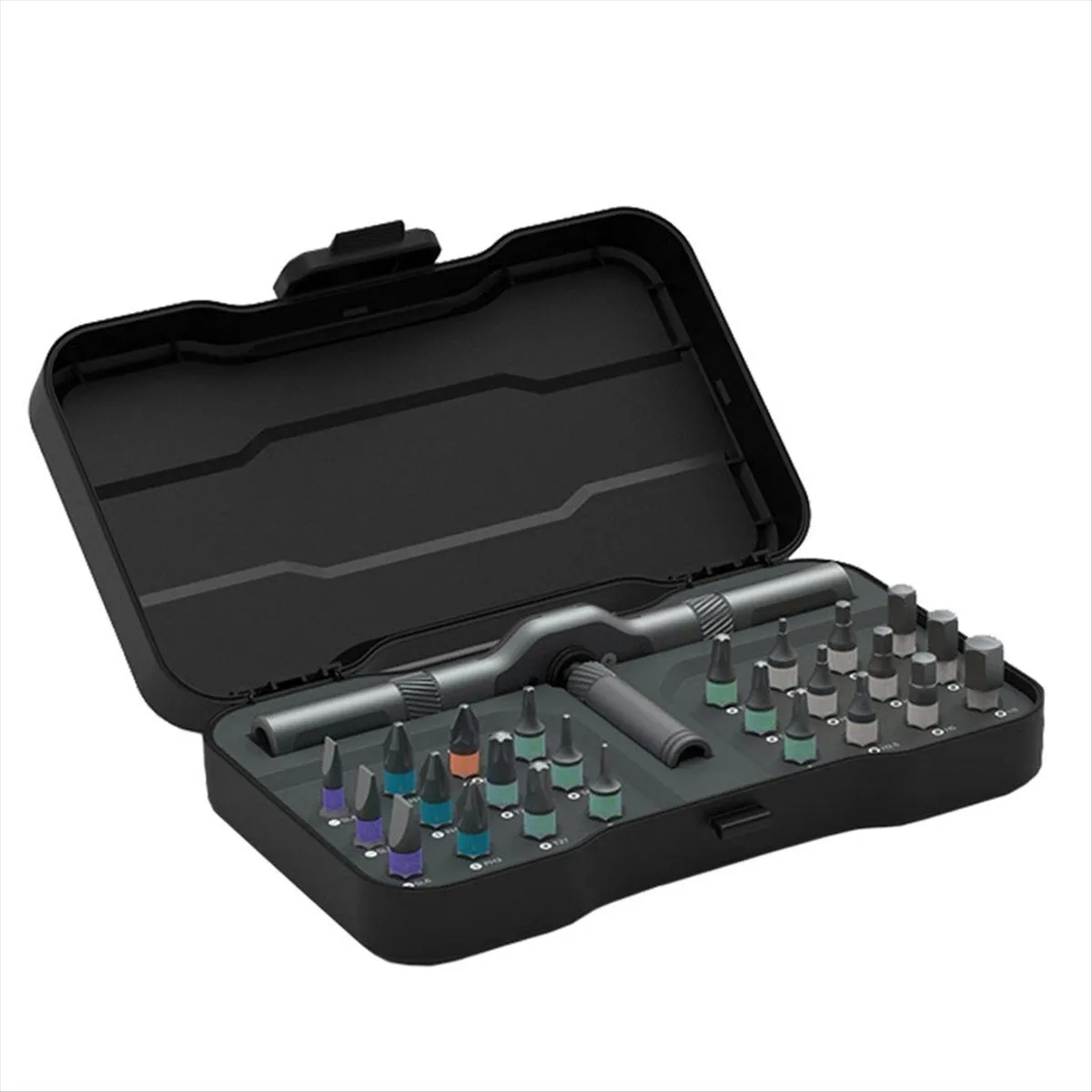 24 in 1 Multi-Purpose Ratchet Wrench Screwdriver S2 Magnetic Bits Tools Set