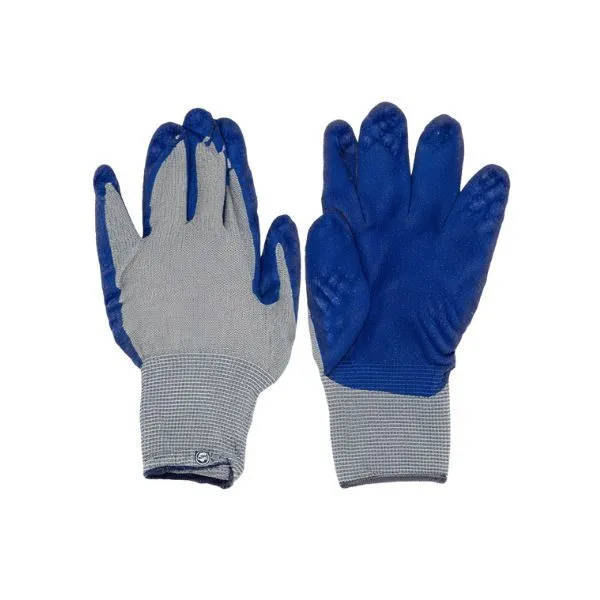 Blue & Grey Nitrile Coated Work Gloves Heavy Duty - 1 Pair