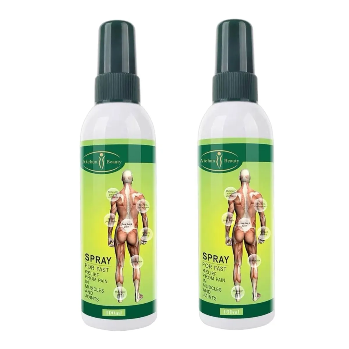 Pack of 2 - Aichun Beauty Green Rapid Relief Spray 100ml
