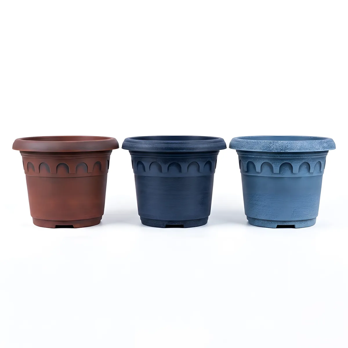 3-piece Mixed Colour Planters 26X21cm Indoor/Outdoor Pots