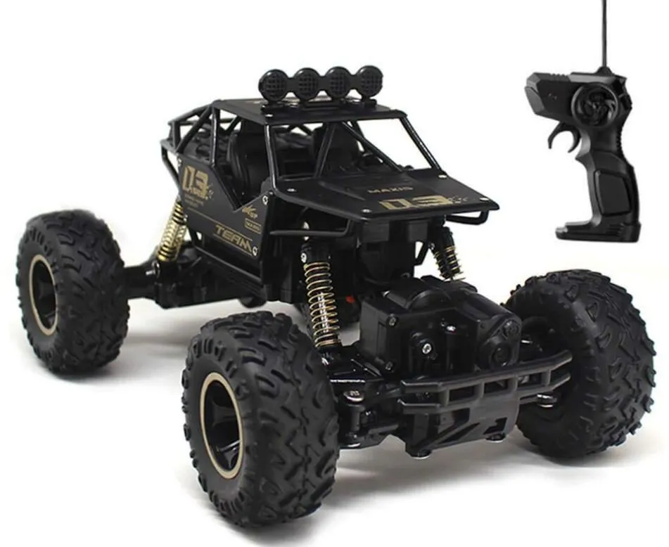 SamMag 4WD Metal Alloy Rock Crawler Remote Control Car Vehicle - Black