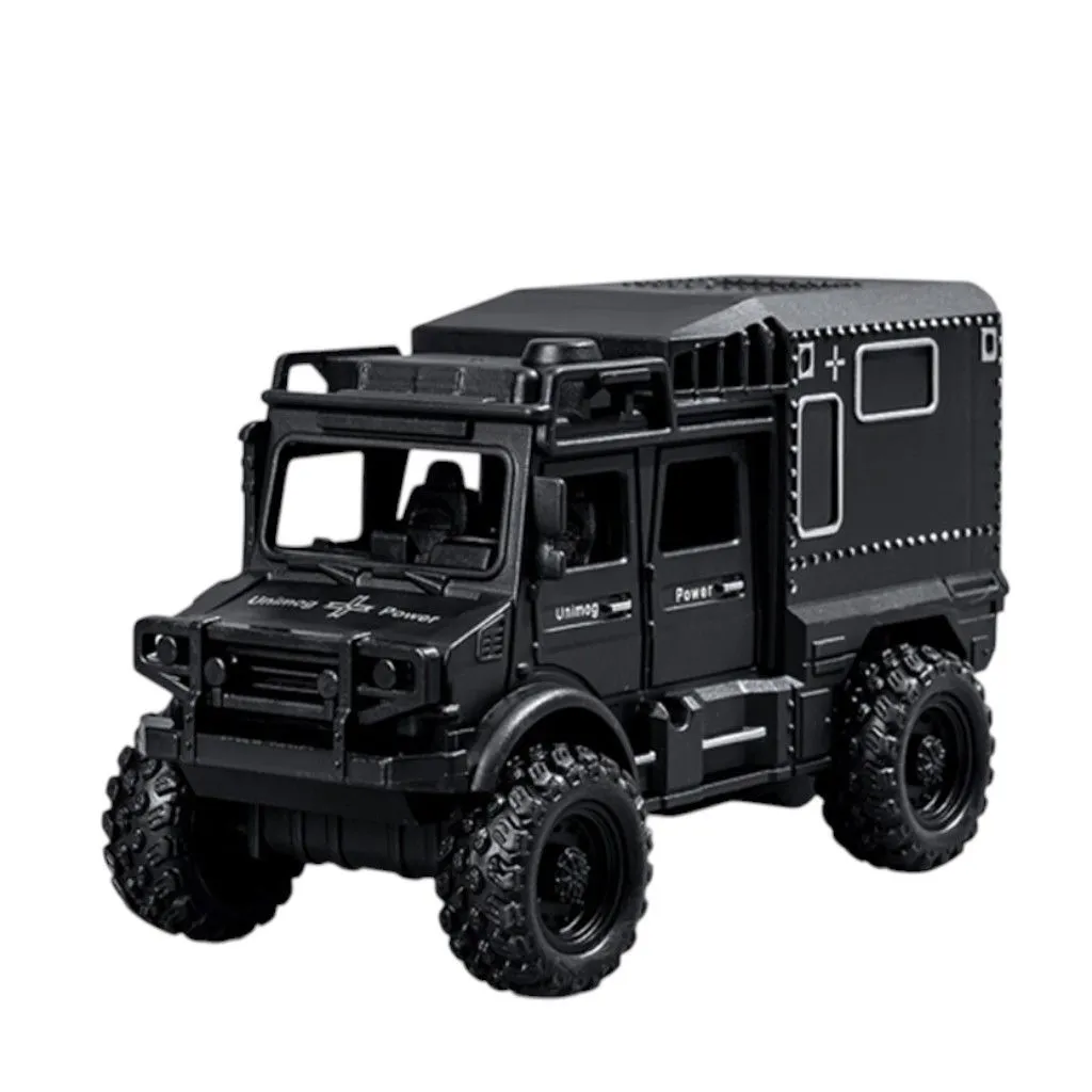 Durable Inertial Armored Military Toy Truck - Black