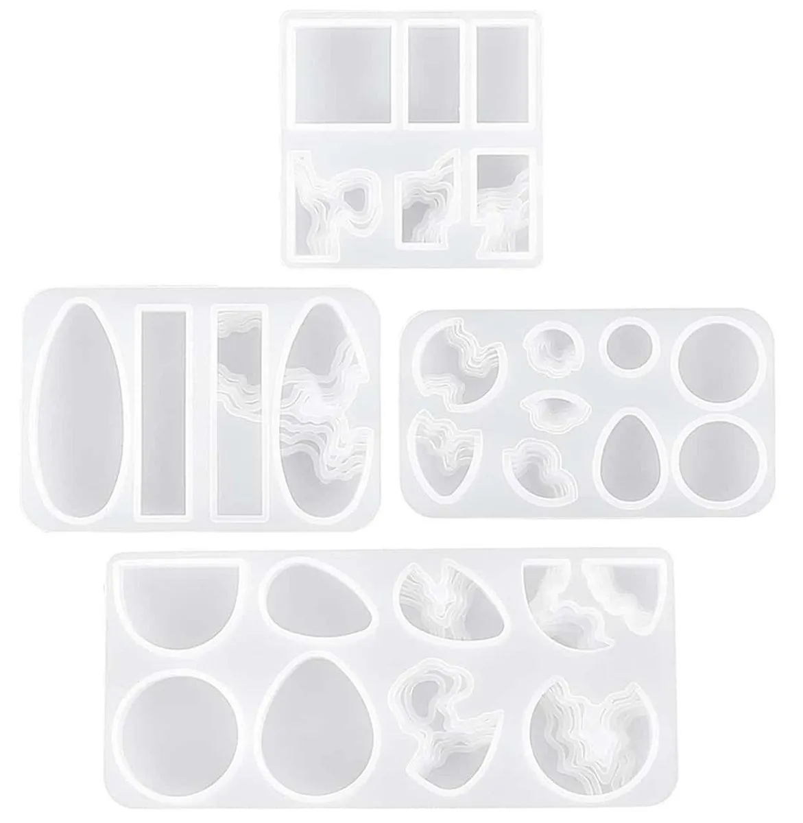 4Pcs DIY Pendant Epoxy Resin Molds