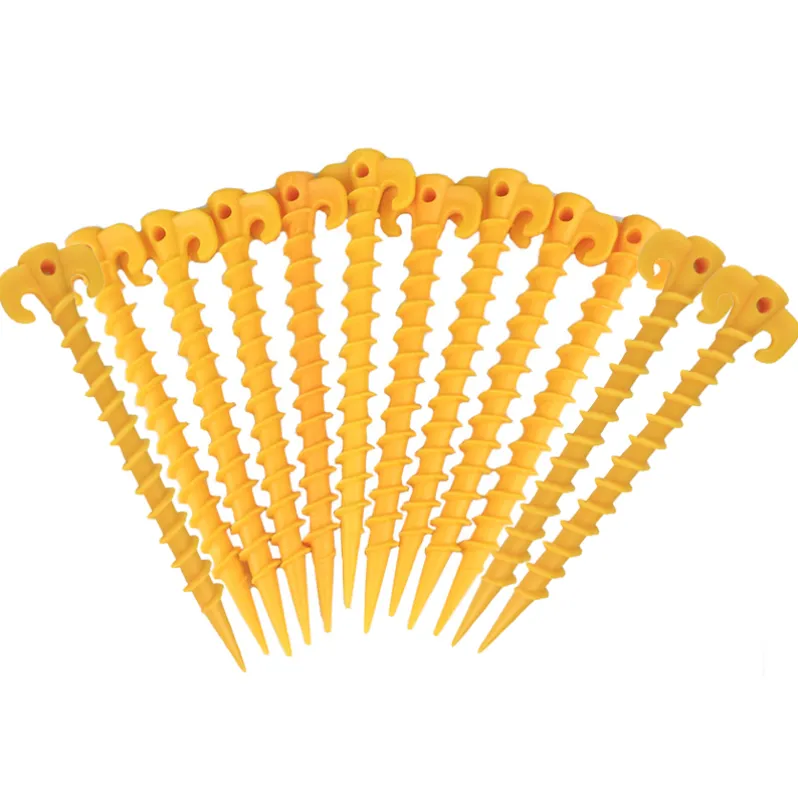 12 Pieces Outdoor Camping Tent Ground Screw Anchor Screw Pile