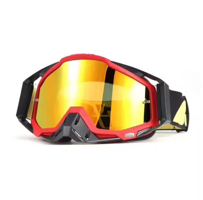 Motorcycle Motocross Goggles HQ - Red, Black