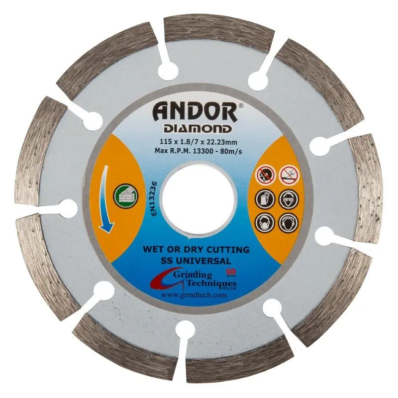 Andor - Cutting Disc - Diamond 115 x 1.8/7 x 22.23