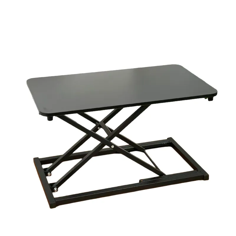 Manual Height Adjustable Sit-Stand Desk Riser(60x34cm) for Office - Black