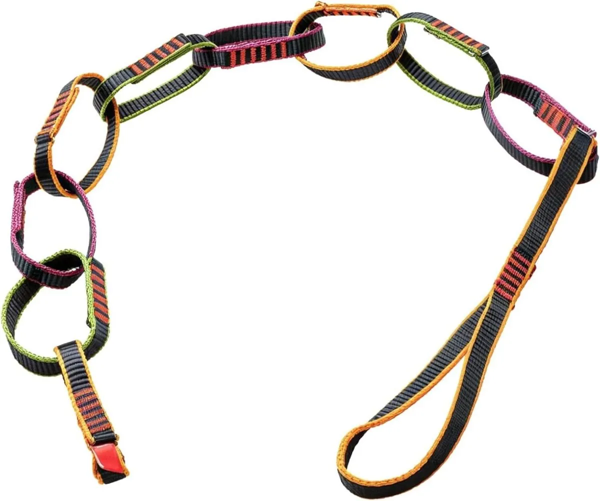 Nylon Webbing Climbing Descender Sling with Multi-Loops, Great for Rock