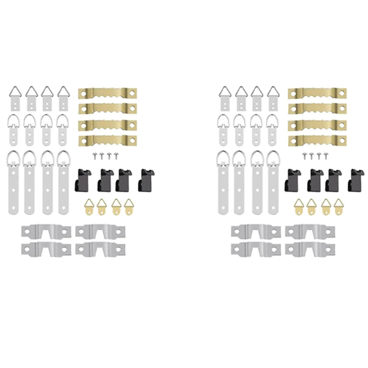 136 Pcs Picture Frame Hanging Hooks For Wall Mount