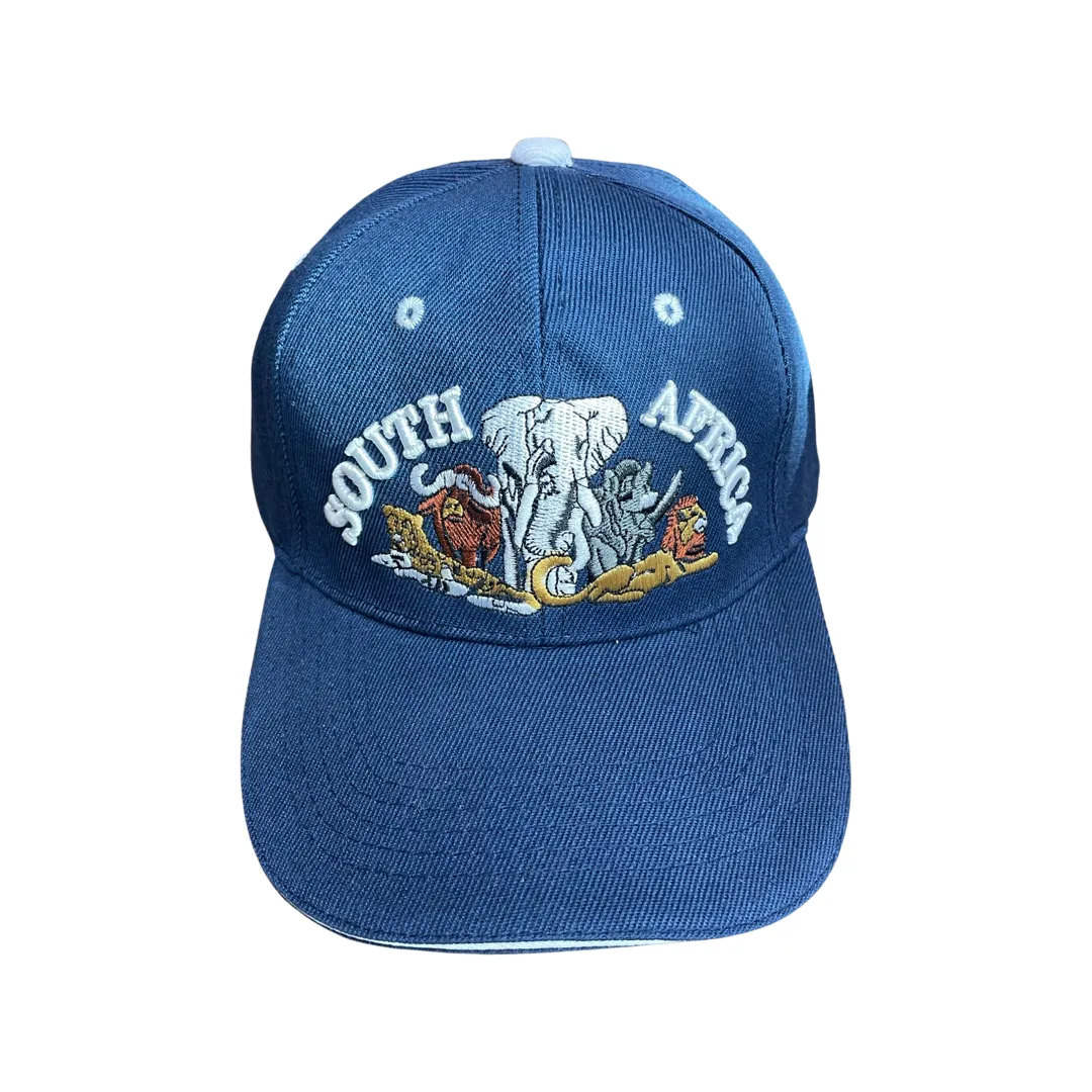 Sa Big Five Themed Six Panel Baseball Caps. Unisex Style - Blue - Blue