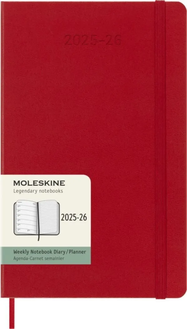 2026 18m Scarlet Red Large Wkly Hard