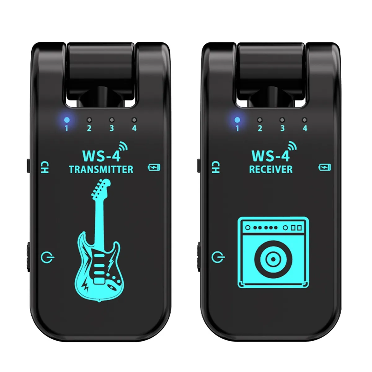 2 4G Ws-4 Wireless Guitar System Guitar Transmitter Receiver