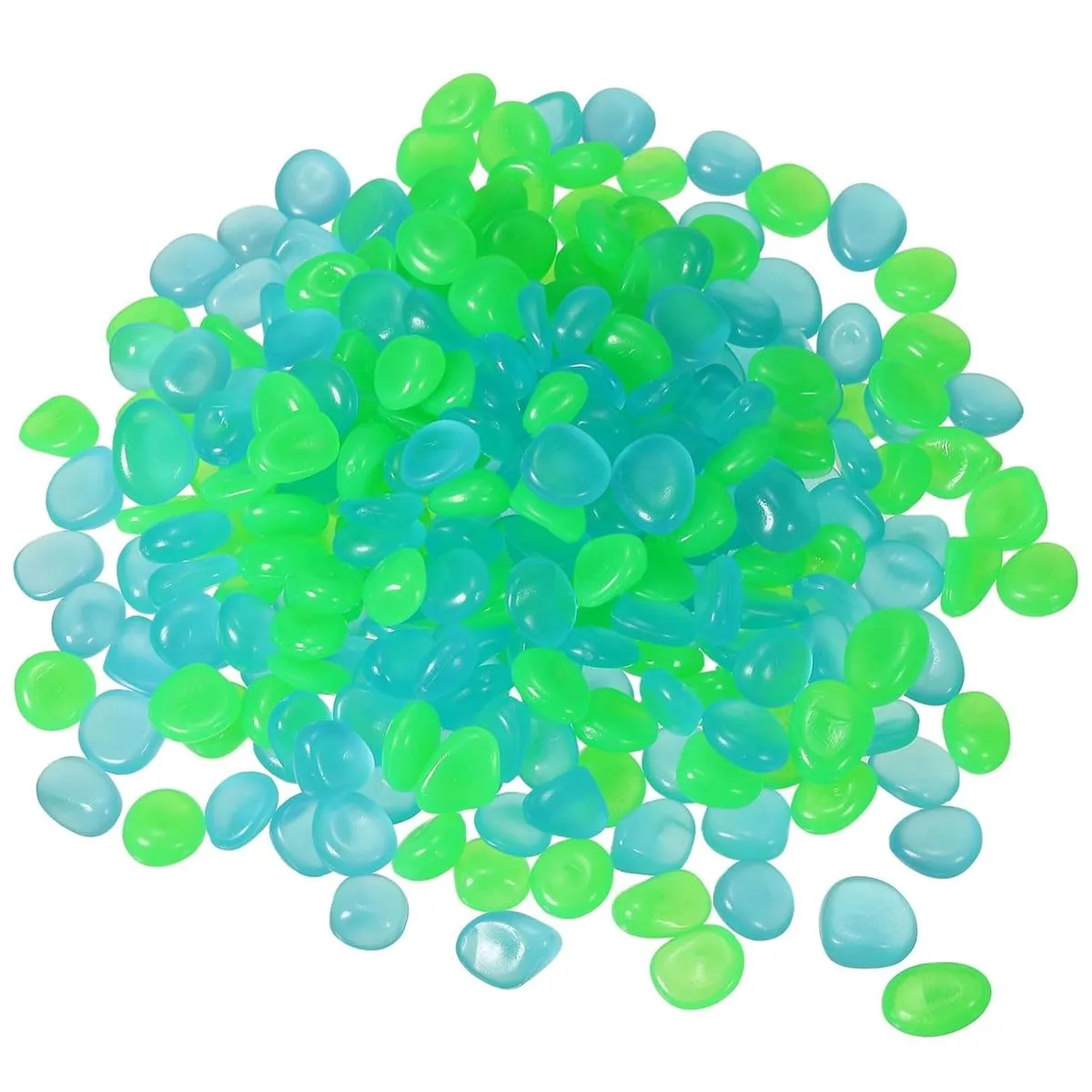 500 Piece Glow Rocks About 1CM Decor DIY Decorative Potted Plant Fish Tank - Blue