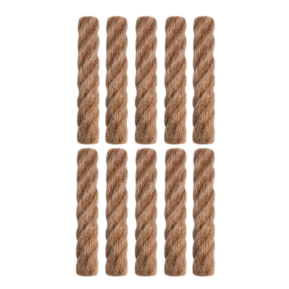 Arfast-10PCS Wax-Soaked Jute Rope Fire Starters for Camping/Survival/Braai