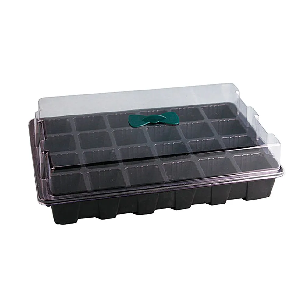 3Pieces 24 Cell Seed Trays With Lids