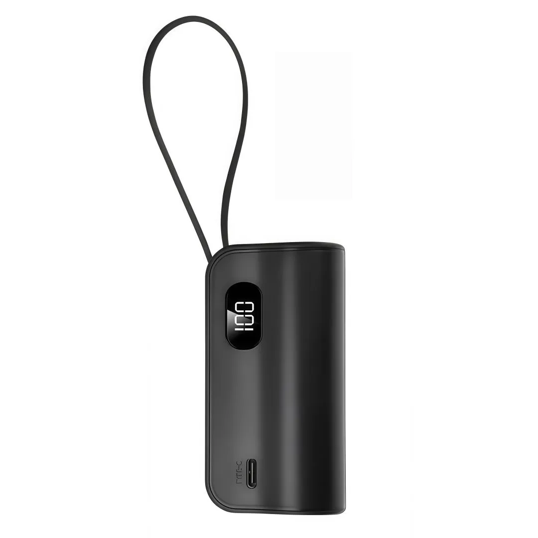 Portable Fast Charging Powerbank Usb-C/Lightning Charger Universal 5000mah - Black