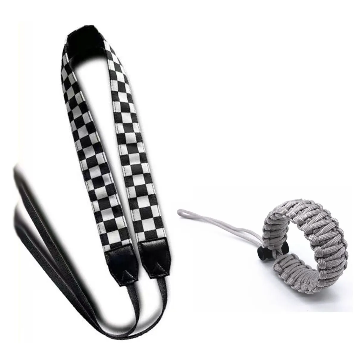 Camera & Hand Wrist Strap Lanyard Photography Accessories Holding - Black & White