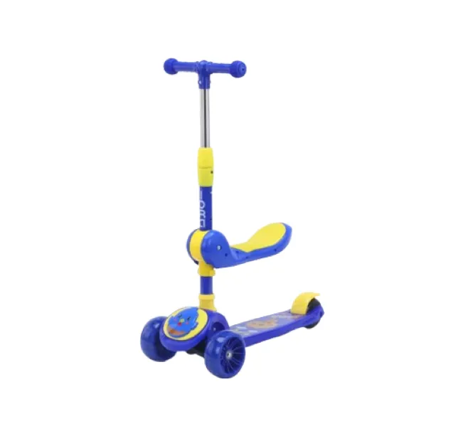 2-in-1 Scooter - Sitting and Sliding - Kids Skating Car Toy Car - Blue