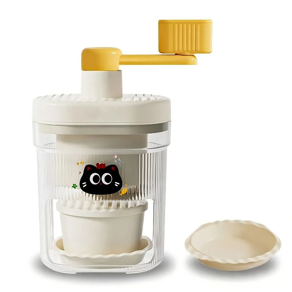 Manual Ice Shaver Machine,Portable Snow Cone Maker with 2 Trays & Bowl