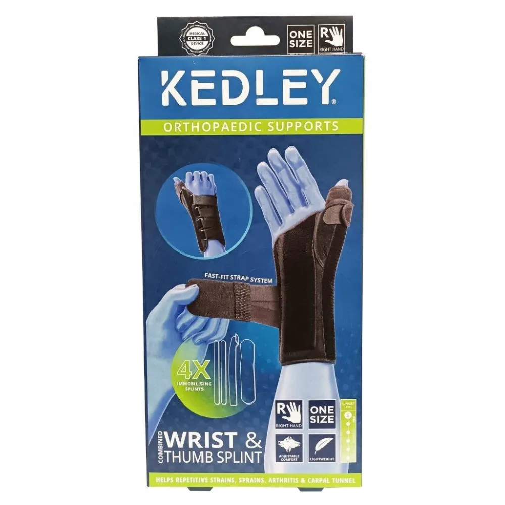 KEDLEY Combined Wrist & Thumb Splint Brace - Right Hand