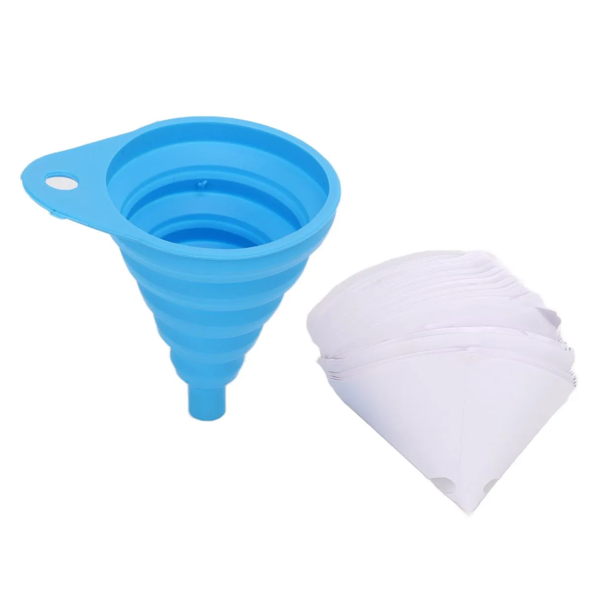 101 Pieces Paint Filter Set, 150um Paper & Silicone Funnel, Non-Toxic