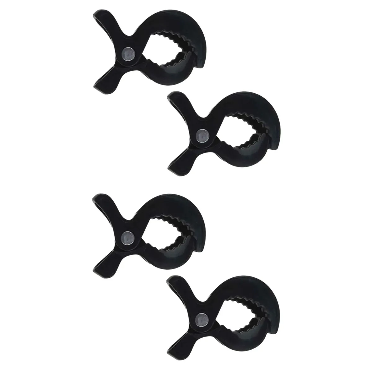 Plastic Clips for Baby Stroller/Blanket - 4 Pack - Black