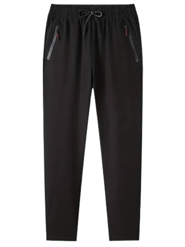 Secret Shield-Drawstring Waist Straight Leg, Casual Loose Sports Pants