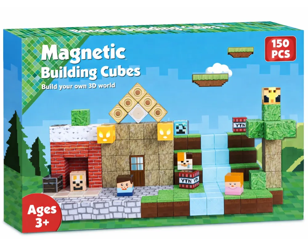 MorFansi Set of 150 Magnetic Educational and Creative Building Blocks - zh023