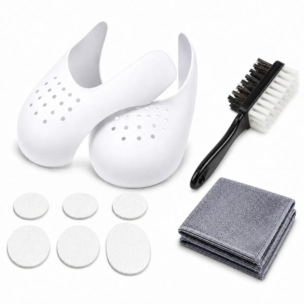 Sneaker Repair & Protection Kit- Shoe Patches, Crease Guards, Brush & Cloth
