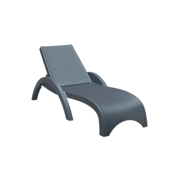 Siesta exclusive Patio Fiji Sun Lounger - Dark Grey