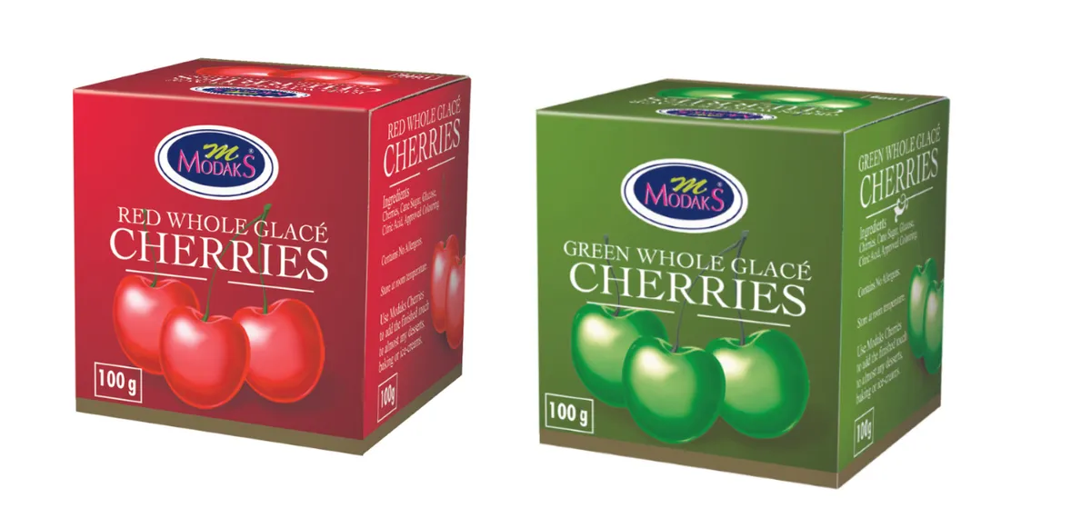 Modaks Red Cherries (1 x 100 g) & Green Cherries (1 x 100 g)