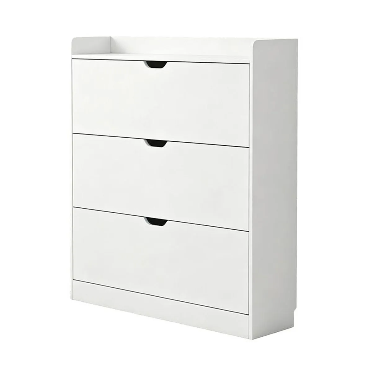 100cm 3-Layer Flip-Top Shoe Cabinet, Slim Freestanding Storage Organizer