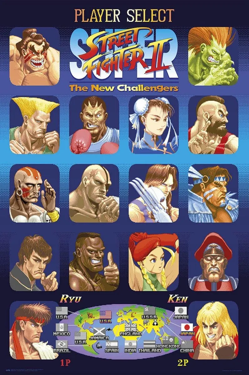 Street Fighter (Player Select) Poster