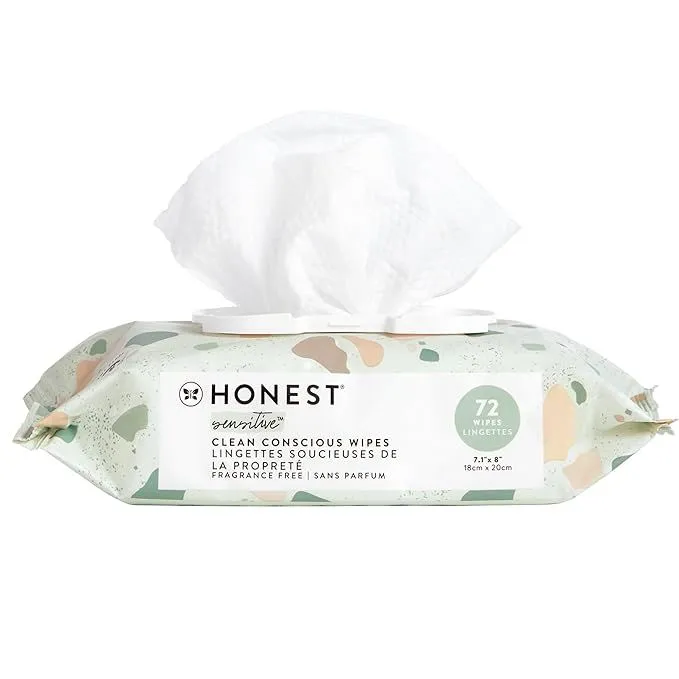 The Honest Company Unscented Wipes Over 99% Water Compostable 72 count
