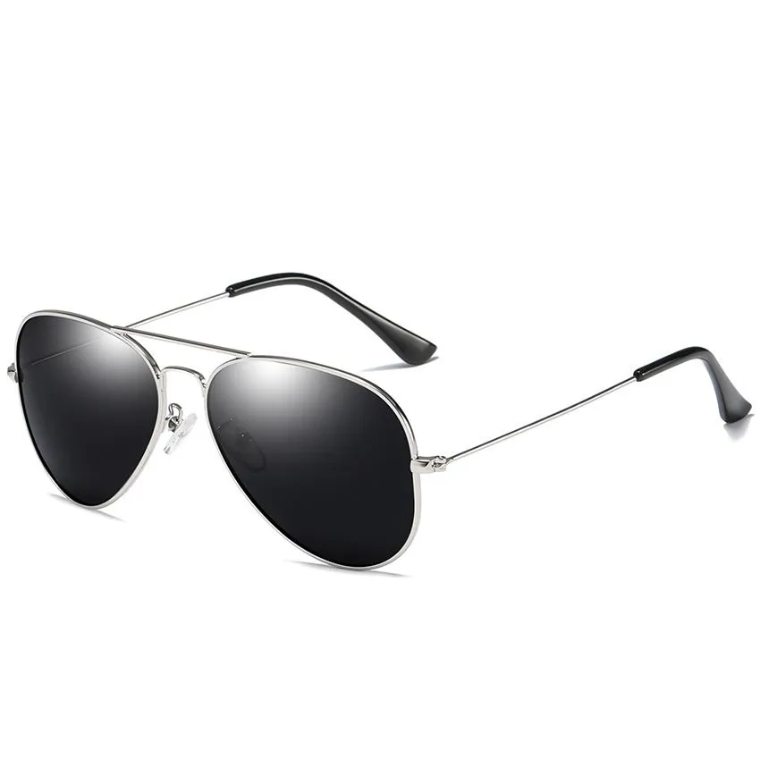 Polarized Classic Design Pilot Unisex Sunglasses Unisex - Black