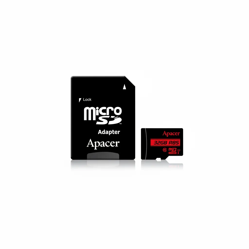 Apacer 32GB MicroSD Card with Compatible Adapter - Class 10, 85 MB/s Speed