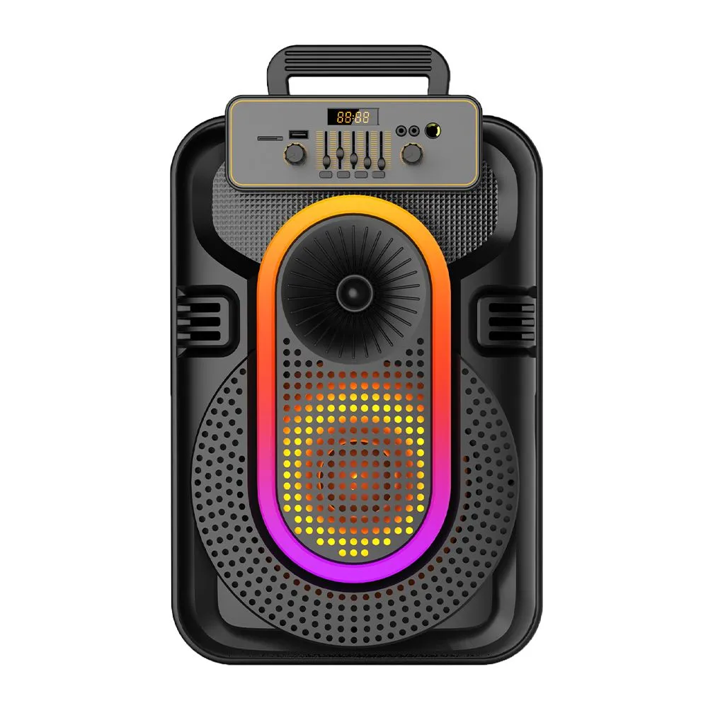 HAMASTON 10" Outdoor Portable Handle Wireless Microphone Bluetooth Speaker