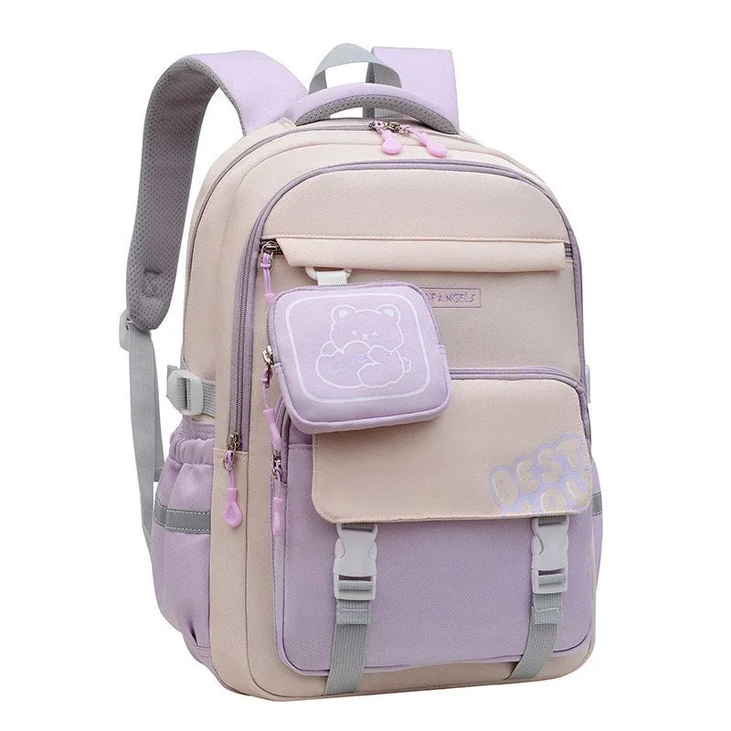 Fashion Backpack High Quality Waterproof High School Bags Travel-503-Purpl