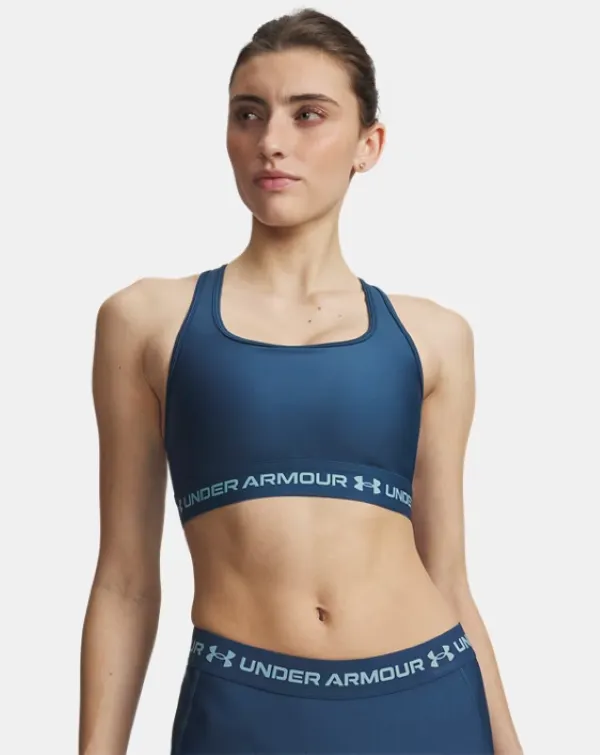 Under Armour Women's Crossback Mid Bra - Wham Blue