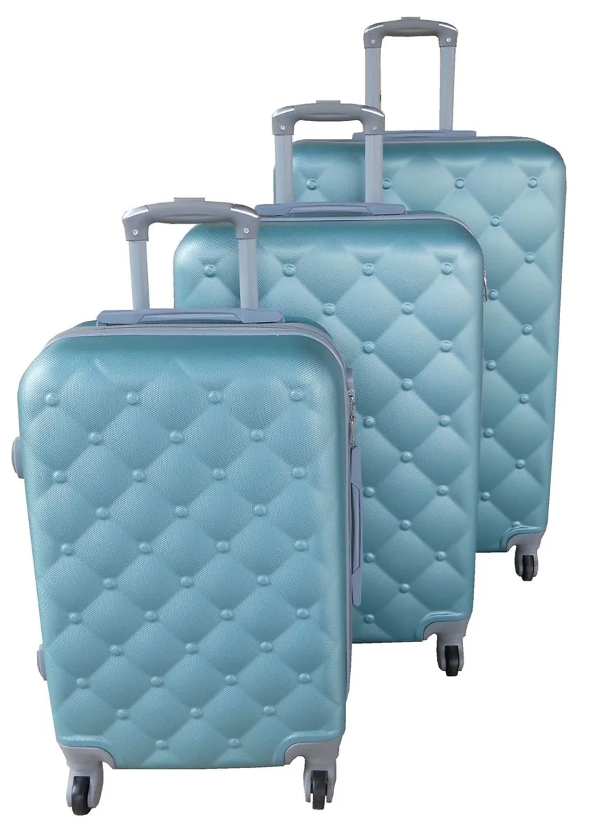 3 Piece Mooistar 29 inch Travel Luggage Suitcase Bag Set - Aqua Green